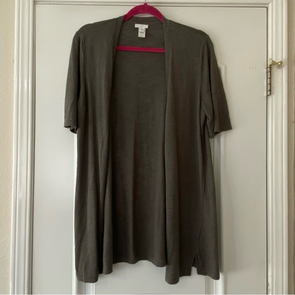 J JILL CARDIGAN, LINEN BLEND, SIZE M